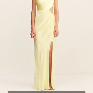 Shona Joy Lemon Evening Gown